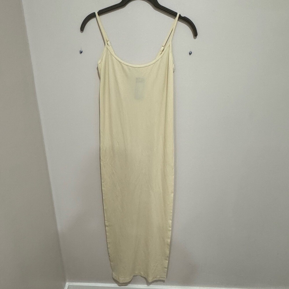 Shape cream Stretch Seamless Strappy Maxi Dress women's Small